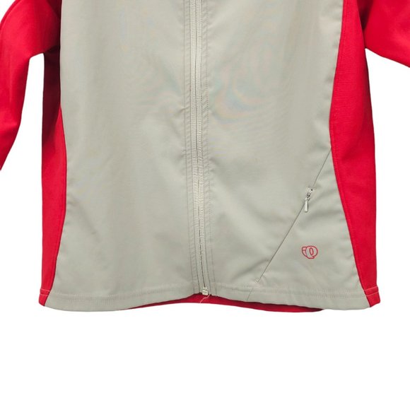 Pearl Izumi Full Zip Cycling Jacket Womens Size M Thumb Loop Sleeves Gray Red - Picture 10 of 16